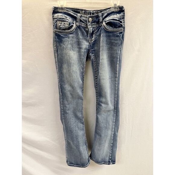 Wall Flower Womens Low-rise Straight Leg Relaxed fit Jeans Light Wash Size 15in - Picture 1 of 9